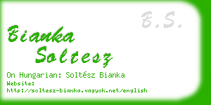 bianka soltesz business card