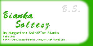 bianka soltesz business card